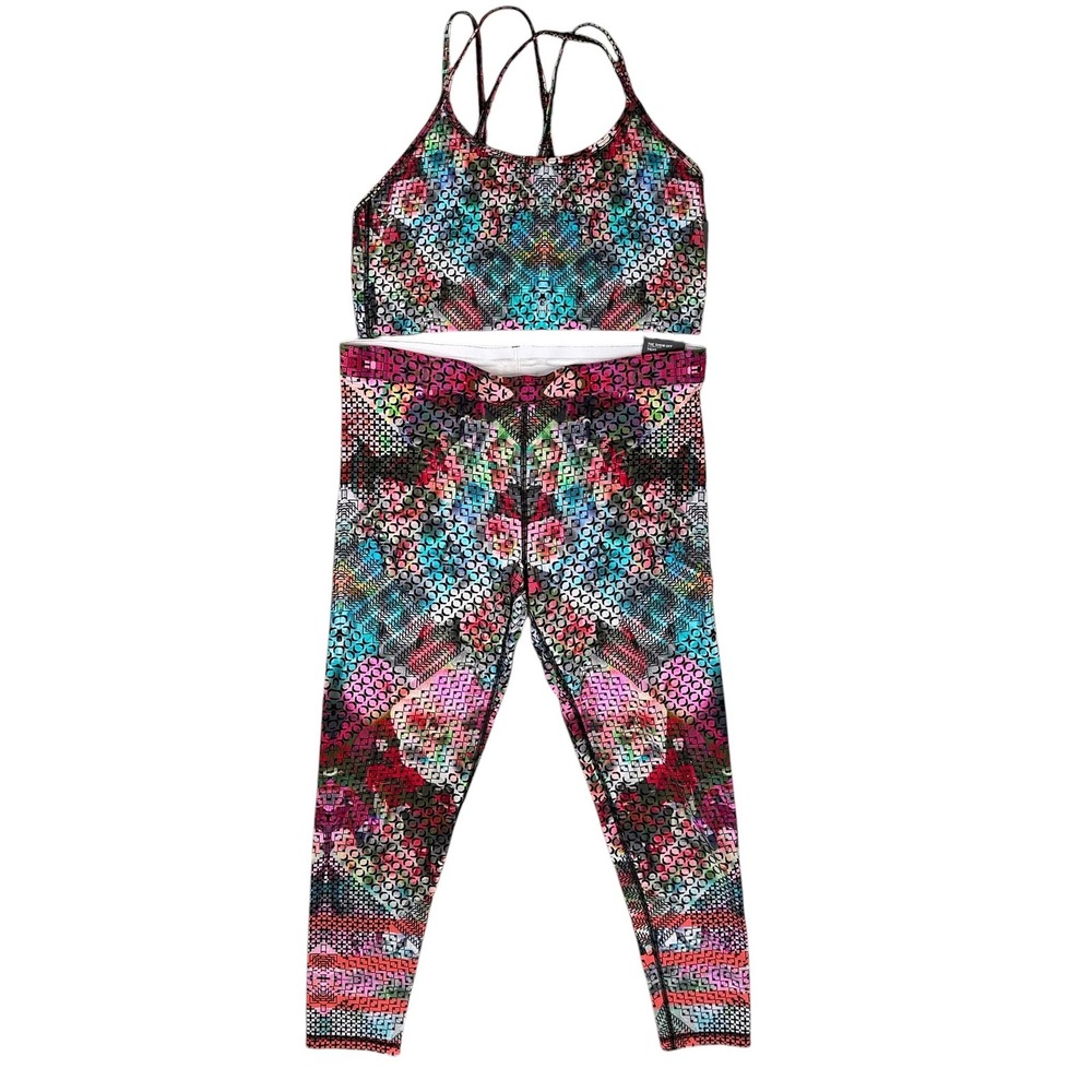 Victoria's Secret VSX Sport Show-Off‎ Bra Legging Set Multicolor Geometric L NEW